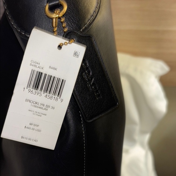 Coach Black Leather Shoulder Bag - Picture 2 of 8